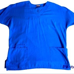 Cherokee royal blue scrub top